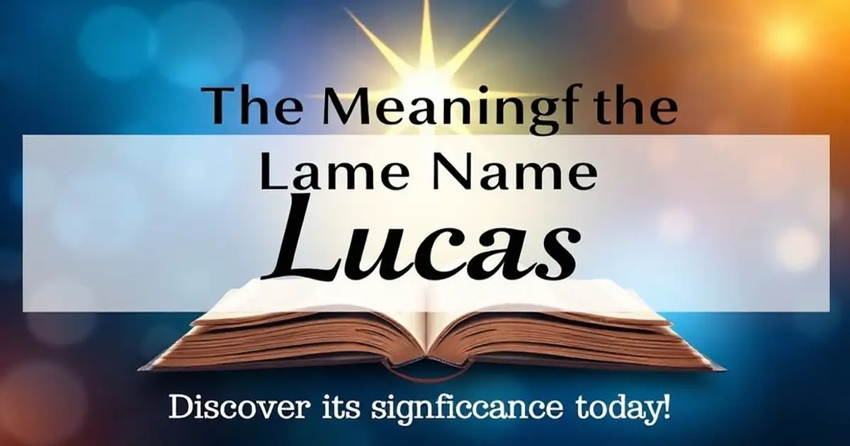 Significado do nome Lucas